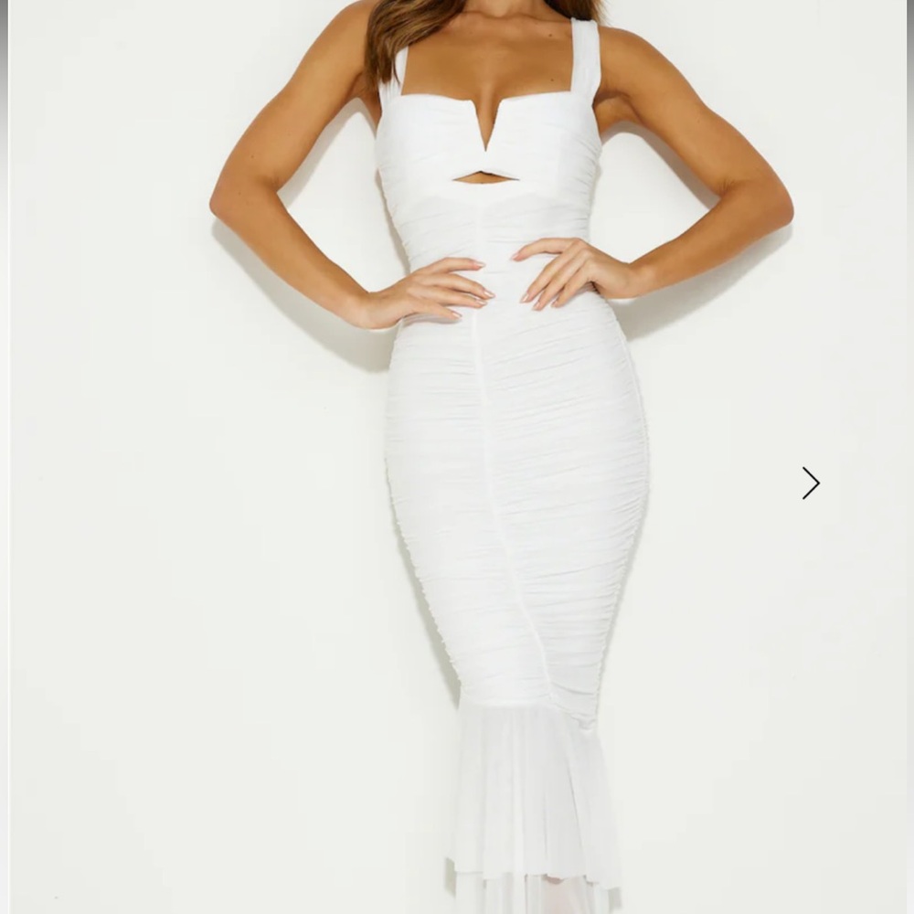 HELLO MOLLY PARTY PAL MAXI DRESS WHITE